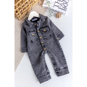 Esnek Erkek Bebek Kot Tulum 100% Cotton