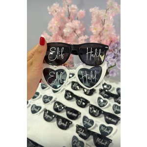 Lotus Atölye Bride Gözlük Gelin Damat Gözlüğü Incisiz Kişileştirilebilir