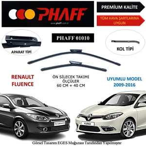 Renault Fluence (2009-2016) Ön Silecek Süpürgesi 600MM + 400MM
