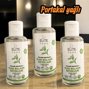 Organik ve Vegan Sertifikalı Elde Bulaşık Deterjanı 50 Ml*3 Adet Portakal Yağlı