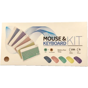 Kablosuz Klavye Mouse Set Tablet Laptop Okul Veya Oyuncu Için
