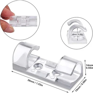 Şeffaf Kablo Tutucu Klips