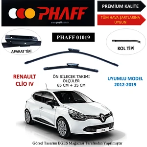 Renault Clio 4 (2012-2019) Ön Silecek Süpürgesi 650mm + 350mm
