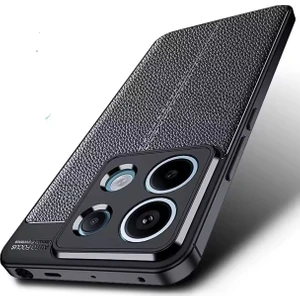 Xiaomi Redmi 15C Kılıf Kamera Korumalı Deri Görünümlü Dikiş Desenli Koruyucu Niss Kapak