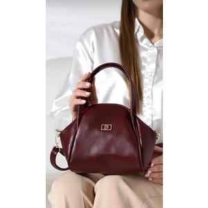 The Moiss Bordo Renk Fermuarlı Küçük Boy Çapraz Askili Omuz ve El Çantasi