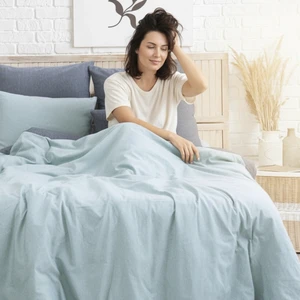 Jolly Home Tek Kişilik %100 Pamuk Ranforce Nevresim Takımı – 160X220 cm Açık Mavi Lastikli Çarşaflı