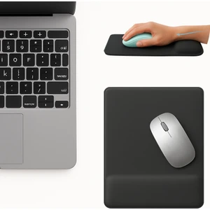 Bilek Destekli Mousepad - Kaymaz Mouse Ped - Fare Pedi - Dikdörtgen Mouse Altlığı - Dikdörtgen Mousepad - Mouseped