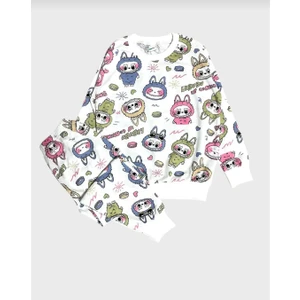 Labubu Desenli Çocuk Pijama Takımı Alt Üst  Takımı
