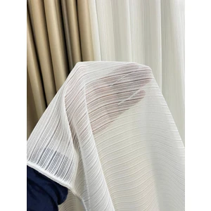 Premium Simli Pırlanta Ağır Gramajlı Dökümlü 1/3 Sık Pileli Ütü Istemeyen Tül Perde (Hafif Simli)