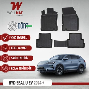 Byd Seal U Ev Paspas 2023 ve Sonrası Uyumlu 3D Havuzlu Paspas Seti