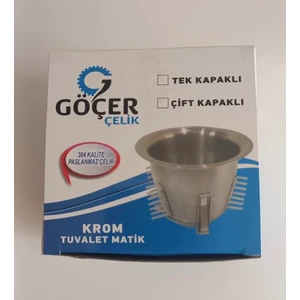 Krom Tuvalet Matik – Wc Matik -Paslanmaz Çelik Gider Koku ve Haşere Önleyici Aparat (304 Kalite)