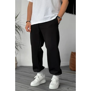 Erkek Baggy Ayarlanabilir Paça 3 Iplik Şardonlu Bol Kesim Stoper Paça Rahat Eşofman Altı TR0463