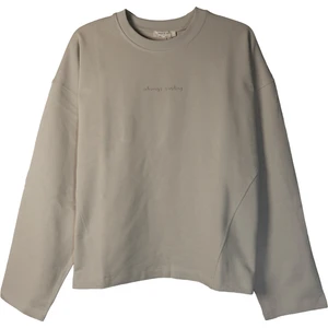 Kadın Sweatshirt - Always Smiling Nakış Detaylı Basic Model