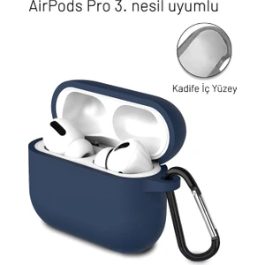 Airpods Pro 3. Nesil Uyumlu Içi Kadife Darbelere Dayanıklı Askı Aparatlı Lansman Silikon Kılıf