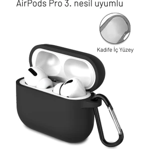 Airpods Pro 3. Nesil Uyumlu Içi Kadife Darbelere Dayanıklı Askı Aparatlı Lansman Silikon Kılıf