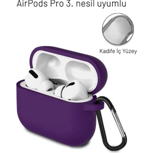 Airpods Pro 3. Nesil Uyumlu Içi Kadife Darbelere Dayanıklı Askı Aparatlı Lansman Silikon Kılıf