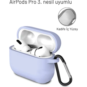Airpods Pro 3. Nesil Uyumlu Içi Kadife Darbelere Dayanıklı Askı Aparatlı Lansman Silikon Kılıf