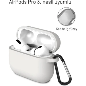 Airpods Pro 3. Nesil Uyumlu Içi Kadife Darbelere Dayanıklı Askı Aparatlı Lansman Silikon Kılıf