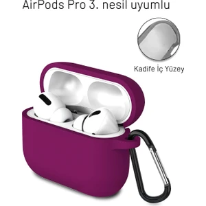 Airpods Pro 3. Nesil Uyumlu Içi Kadife Darbelere Dayanıklı Askı Aparatlı Lansman Silikon Kılıf