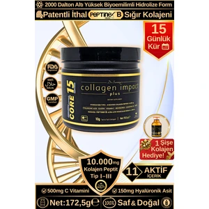 Dr. Sammy's Kolajen 10.000 Mg Tip 1-3 %100 Saf Patentli Hidrolize Sığır Kolajeni, 150MG Hyaluronik Asit, 500 Mg Vitamin C, 200 Mg Glutatyon, 25MG Resveratrol, 100 Mg Elastin, Core 15 Diyet Takviyesi