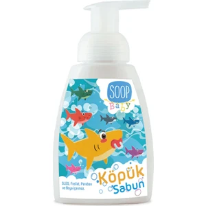 Soop Baby Bebek Köpük Sabun Pudra Kokulu Shark 300 ML | Vegan Hipoalerjenik | Eğlenceli Köpük Form 