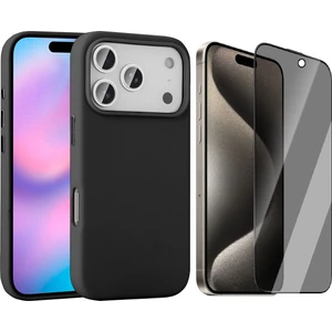 iPhone 17 Pro Max Kılıf M-Safe Şarj Özellikli Pu Deri Görünümlü Zore Kupra Kapak + Hayalet Ekran Koruyucu