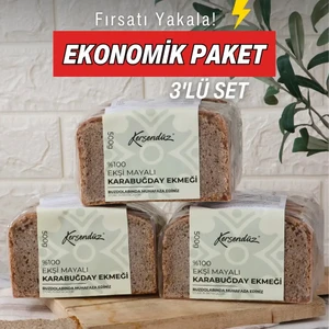 Ekşi Mayalı Çiğ Karabuğday Ekmeği 3'lü Seçim 3x 500GR