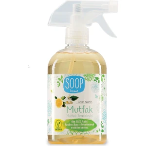 Soop Home Güçlü Mutfak Temizleyici 500 ml |Doğal, Vegan |Beyaz Limon Koku |Yağ ve kirlerde etkili