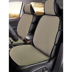 Pamuklu Kumaş Oto Koltuk Minderi Seti - Koltuk Koruma Kılıfı (Ön&arka Set) Model 1 Kahve  Siyah