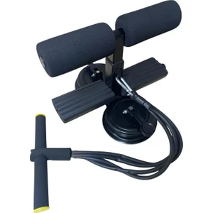 Çift Vantuzlu Mekik Çekme Metal Spor Aleti Ayak Destek Direnç Lastikli Karın Egzersizi Spor Egzersiz