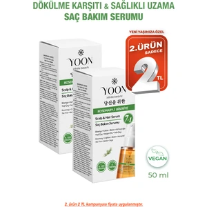 2'li Set 7 Aktifli Biberiyeli Saç ve Saç Derisi Serumu, Hızlı Uzama, Dökülmelere Karşı 50 ml x 2 adet