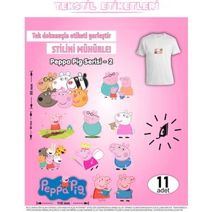 Agg Reklam Ütü ile Yapışan Kıyafet Etiketi Peppa Pig Serisi