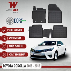 Toyota Corolla Paspas 2013 2018 Arası Uyumlu 3D Havuzlu Paspas Seti