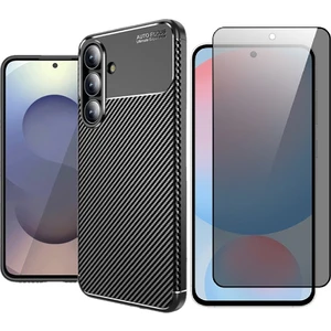 Samsung Galaxy S25 Fe Kılıf Zore Negro Silikon Kapak + Hayalet Ekran Koruyucu
