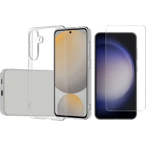 Samsung Galaxy S25 Fe Kılıf Zore Süper Silikon Kapak + Nano Ekran Koruyucu