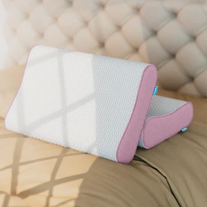 FOM 2'li Flex Tam Ortopedik Visco Konforlu Uyku Yastık Kampanyası, Ortopedik, 60 X 40 X 14/11, Pembe