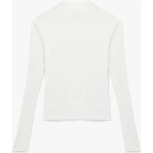 Uzun Kollu Dik Yaka Triko Kazak