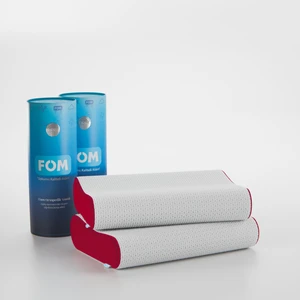 FOM 2'li Flex Tam Ortopedik Visco Konforlu Uyku Yastık Kampanyası, Ortopedik, 60 X 40 X 14/11, Kırmızı