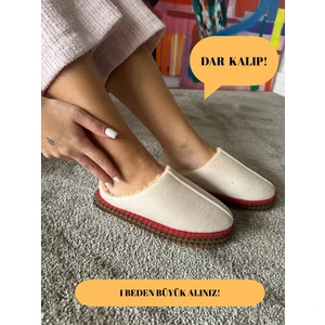 Kadın Sessiz Taban Yumuşak ve Hafif Örgü Desenli Peluş Ev Terliği