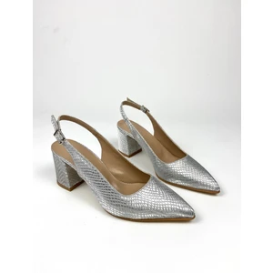 Desenli 6 cm Kalın Topuklu Ayakkabı 01496