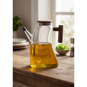 Cam Yağlık - Akasya Kulplu 1 Litre - Eğimli