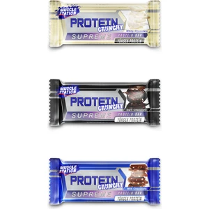 Musclestation Supreme Crunch Protein Bar Karma Paket (12 x 40 Gr, Sütlü Çikolata, Bitter Çikolata, Beyaz Çikolata)