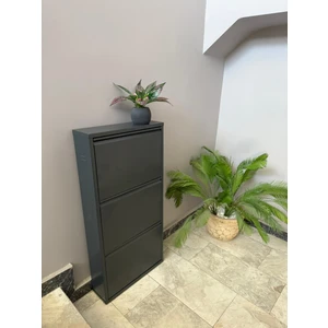 Metal Ayakkabılık 3 Lü Antrasit Ral 7016