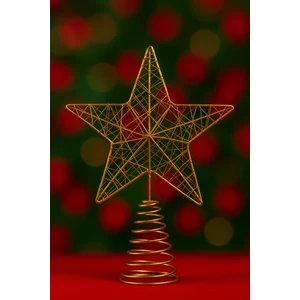 Yılbaşı Çam Ağacı Rose Gold Tepe Yıldızı Rosegold Yılbaşı Ağaç Yıldızı 23 cm