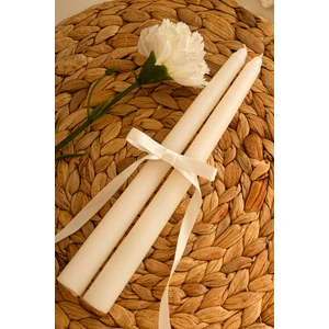 Şamdan Mum 4'lü Beyaz