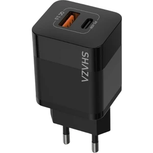 45W Çift Port Ultra Hızlı Şarj Aleti - GAN Destekli Android & iPhone & MacBook & iPad Qc3.0 & Pd Type-C Sarj Adaptörü - Siyah