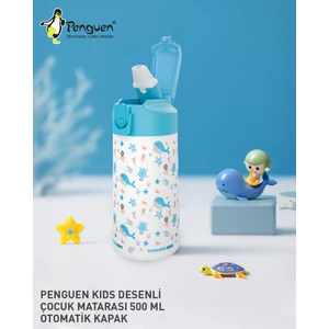 500ML Çocuk Su Matarası | Paslanmaz Çelik | Pipetli | Bpa Free | Sızdırmaz Kapaklı