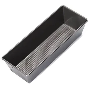 Dikdörtgen Kek Kalıbı Baton Kek Kalıbı Metal Gri