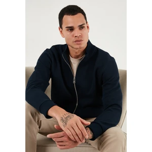 Pamuklu Relaxed Fit Dik Yaka Fermuarlı Hırka Erkek Hırka 5901075