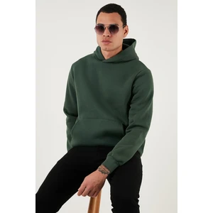 Regular Fit Kapüşonlu Kanguru Cepli Içi Tüylü Yumuşak Şardonlu Sweat Erkek Sweat 5905281